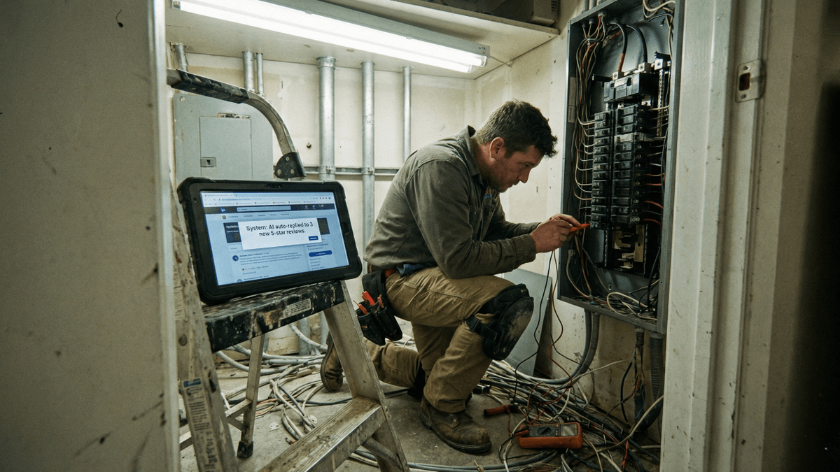 Electrician running business with Always In